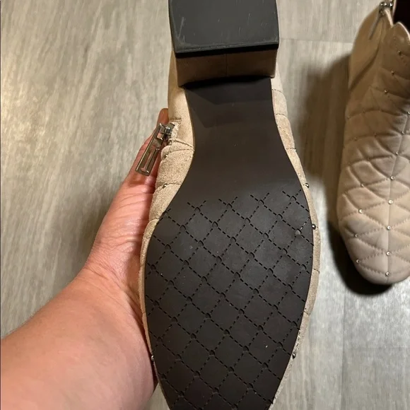 Quilted Tan Ankle Boots - Picture 8 of 8